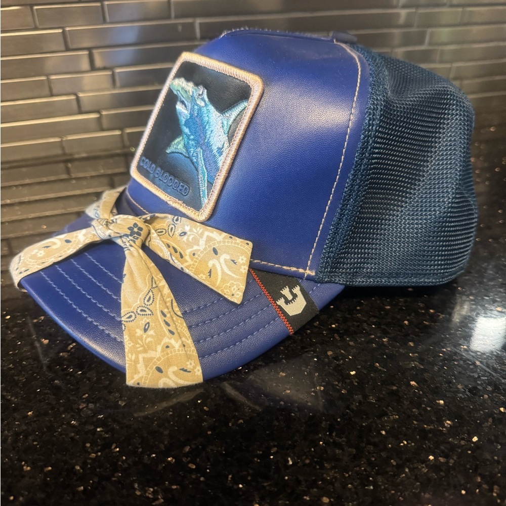 Goorin Bros Blue Shark Patch Hat - Picture 2 of 3